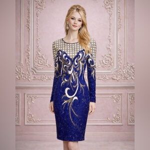 VINTAGE Beaded Cocktail Dress ❤️